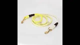 Gradient ramp double clasp cotton rope leash