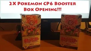 Pokemon Evolutions CP6 Booster Box Opening X2 - Awesome pulls SR's, Charizards