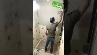🔥 Преображение старой и устаревшей ванной комнаты: нанесение микроцемента на плитку #reform
