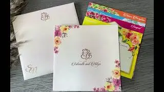 Custom floral print wedding invitation card YAM-304