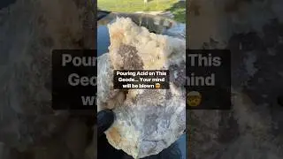 Pouring Acid on a Geode to Unveil the World&rsquo;s Most Stunning Amethyst! ✨💜 #mindblown