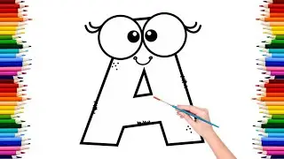 Let's colour A alphabet 🔤|| Splash and Spill