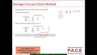Computing Reserves using Average cost per claim and Gross up Factors