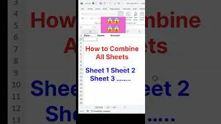 How to Combine All Sheets in Excel 😱#shorts