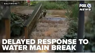 Baltimore residents frustrated by delayed response to water main break