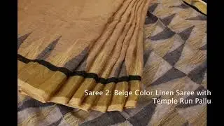 Linen Sarees Online Shopping | Pure Linen Sarees Online Collections Wearytale Fashions Part 1