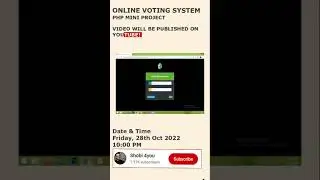 PHP Online Voting System | Mini Project | #php #phpproject #onlinevoting  #voting