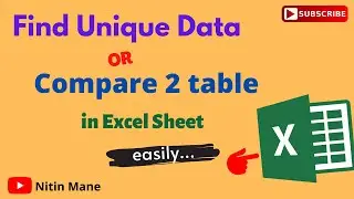 How Find Unique Data in Excel Sheet || Excel me Unique or Difference Data Ko Kaise Find out Kare ||
