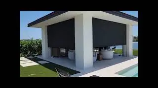Magnatrack Hurricane Screen &mdash; the most advanced motorized storm protection system on the market.