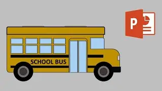 How to draw a School Bus Easy drawing In MS PowerPoint