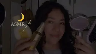 ASMR - Cuidando Do Seu Cabelo Com Shampoo,Água,Óleo,Escova,Hidratante (SONS REAIS)