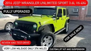 2016 Jeep Wrangler Unlimited Sport 4x4. Fully upgraded. Review & Test-Drive. For Sale now!