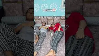 I phone VS Samsung Alarm 😂🤣| Poojastic Comedy Shot#Poojastic #FunnyReels