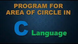 Write A Program To Find Area Of Circle..