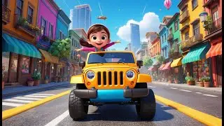 Zooming Down the Street in My Jeep | Funny Kids Song | Silly Vehicle Adventure Rhyme