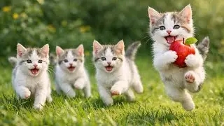 😻🎉Cute Baby Kittens Meowing Naturally | Relaxing Cat Sounds for a Calm Day