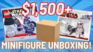 HUGE Lego Star Wars Chrome Vader Polybag LOTR Marvel HP DC  Disney Minifigure Unboxing Mega Haul!