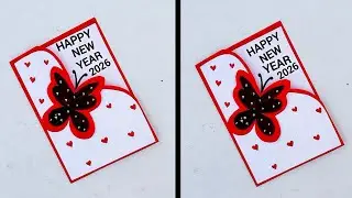 DIY Happy New year card making 2026 / DIY New year card ideas /Easy and beautiful card for New year