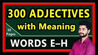 300 Adjectives Starting with E–H | Hindi Meaning & Easy Pronunciation