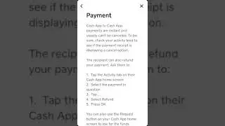 Can you CANCEL PAYMENT in CASH app?