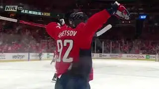 Evgeni Kuznetsov scores pretty goal vs Panthers from Ovechkin's pass in game 4 (2022)