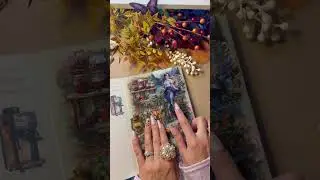 ASMR Journaling Blue Theme 💙🩵🦋 #scrapbooking #junkjournal #fyp #blue #scrapbookingasmr