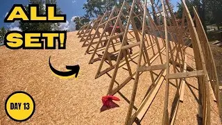 Finishing Gable Return Trusses | Roof Work On House 2 | Day 13
