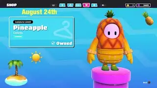 *New* FallGuys - Item Shop 8/24/2020 (COMMON PINEAPPLE SKIN!)