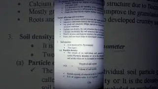 Soil density | It is measured by pycnometer