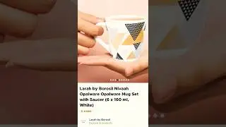 Larah by Borosil nivaah #unboxing #blinkit #viral #diy #kitchen #kitchenhacks #teacup #ashortaday