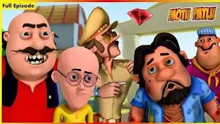 Motu is now showing his teeth in anger because Patlu has now punctured the tires of the police car