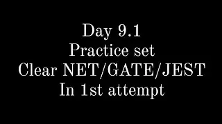 Day 9.1 || Practice set || Solid State Physics || NET/GATE/JEST