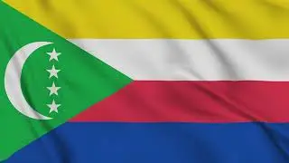 Comoros Flag Waving 4K | Comorian National Flag Animation