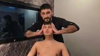 Neck Massage for Neck Pain ASMR Barber Masajı