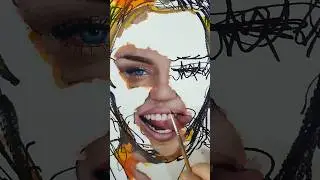 painting a portrait of milwy Cyrus #art