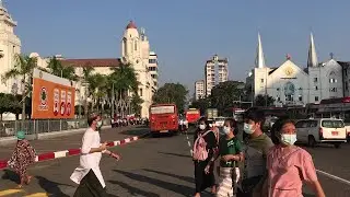Downtown Yangon in 2021