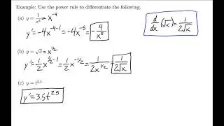 Business Calculus - Derivatives with Polynomials and Powers
