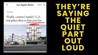 Rent is FALLING in LA as Illegal Migrants Leave