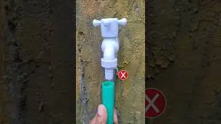 How to connect a larger garden hose to a smaller water tap? #diy #lifehack #tips