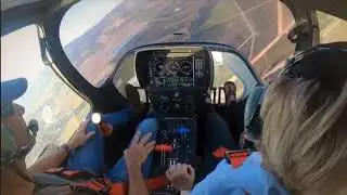 Gyroplane training cockpit view