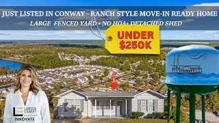 Conway SC Single-Level Ranch Home - Under $250K! No HOA & Large Fenced Yard