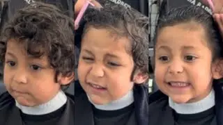 1 AÑO CON EL CABELLO LARGO❌  NO SABE LO QUE PASÓ 😳 #barber #cambiodelook #haircut #hairstyle 