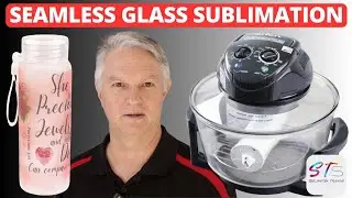 How to Sublimate a Full Wrap Frosted Glass Water Bottle | Convection Oven Tutorial (NO SEAMS)