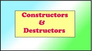 3.Constructors | Destructors and This Pointer in C++.
