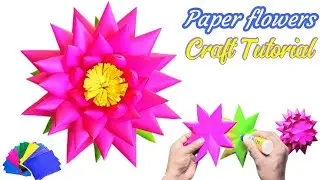 Making Flowers With Paper।। Craft Ideas With Paper।। Easy Crafts #paperflower #craftideas #diycrafts