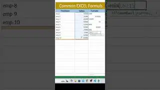 Excel Common Formulas #excel #exceltutorial #exceltips #exceltech #formula #excelformula