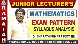 JL'S MATHEMATICS || EXAM PATTERN || SYLLABUS ANALYSIS || BY Dr  SHARATH KUMAR REDDY SIR