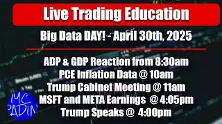 Live Futures Trading - 04/30/25 - GDP Reaction, PCE Data, Trump Cabinet Meeting at 11am