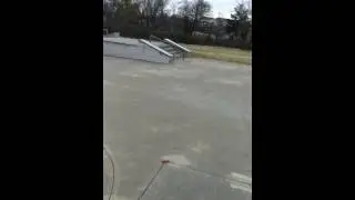 My dad skating with our dog!