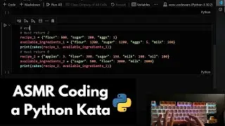 ASMR Coding in Python about cakes and recipes | keyboard typing | soft-spoken